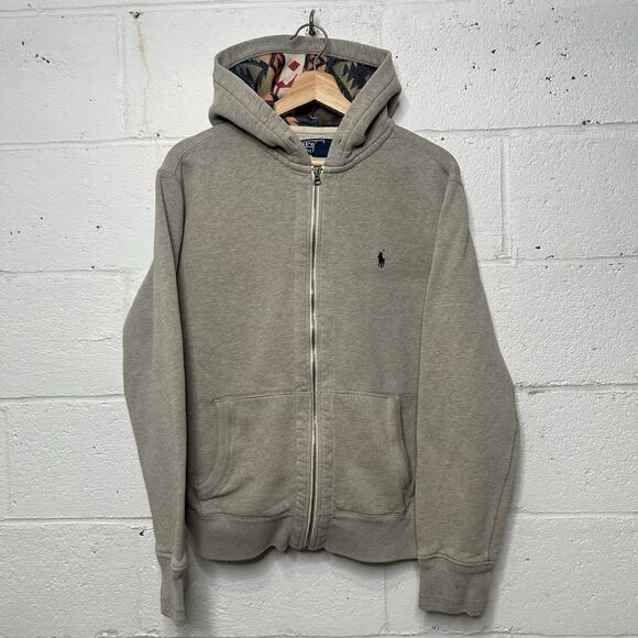 Ralph Lauren Other - Vintage Polo Ralph Lauren Aztec Zip-Up Hoodie Jacket “Grey”